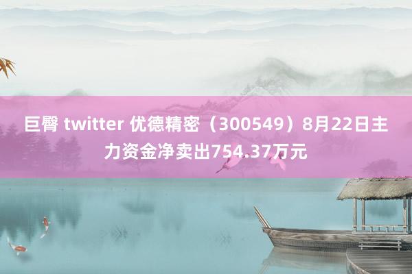 巨臀 twitter 优德精密（300549）8月22日主力资金净卖出754.37万元